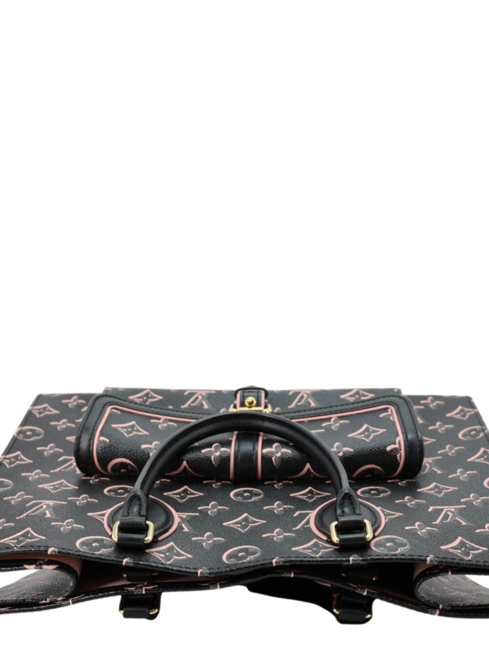 Louis Vuitton  Onthego MM Fall for You Neo Monogram Printed Canvas Tote Bag Blac - Picture 6 of 16